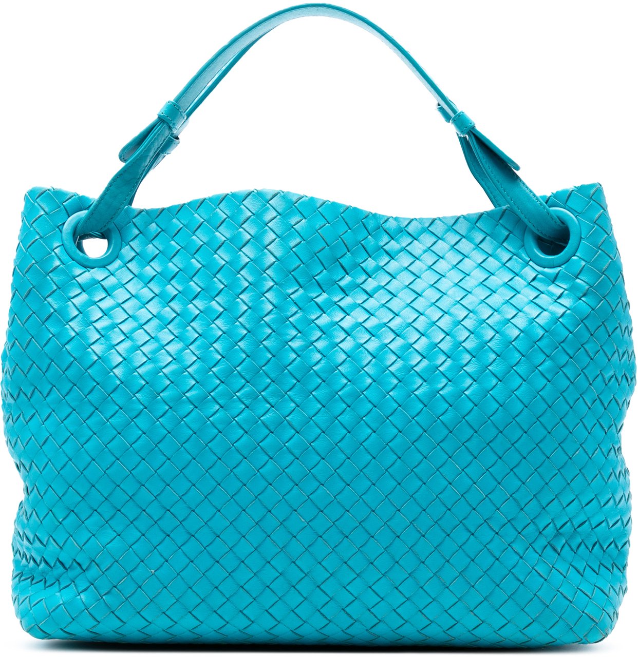 Bottega Veneta Medium Nappa Intrecciato Garda Tote Blauw