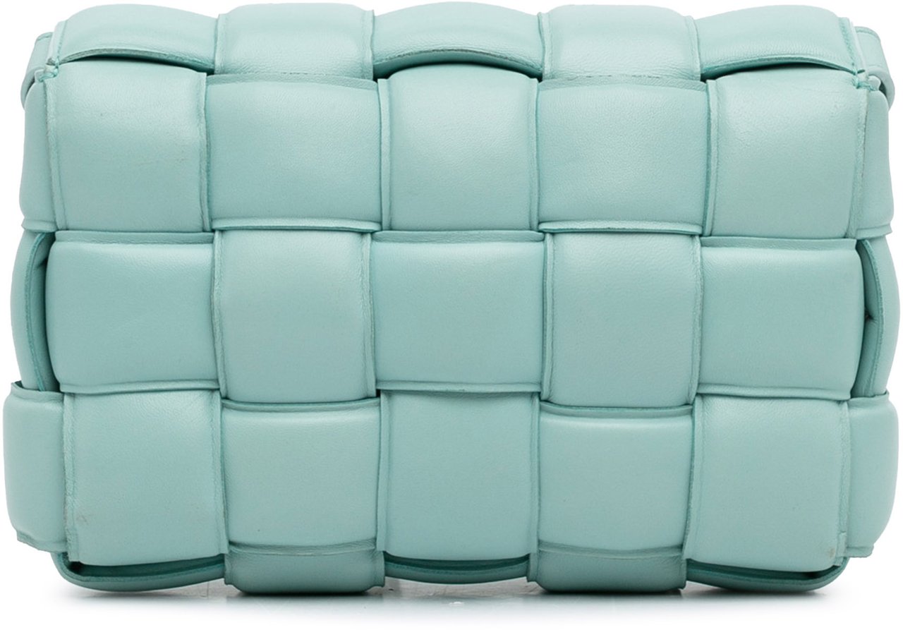 Bottega Veneta Nappa Intrecciato Padded Cassette Crossbody Blauw