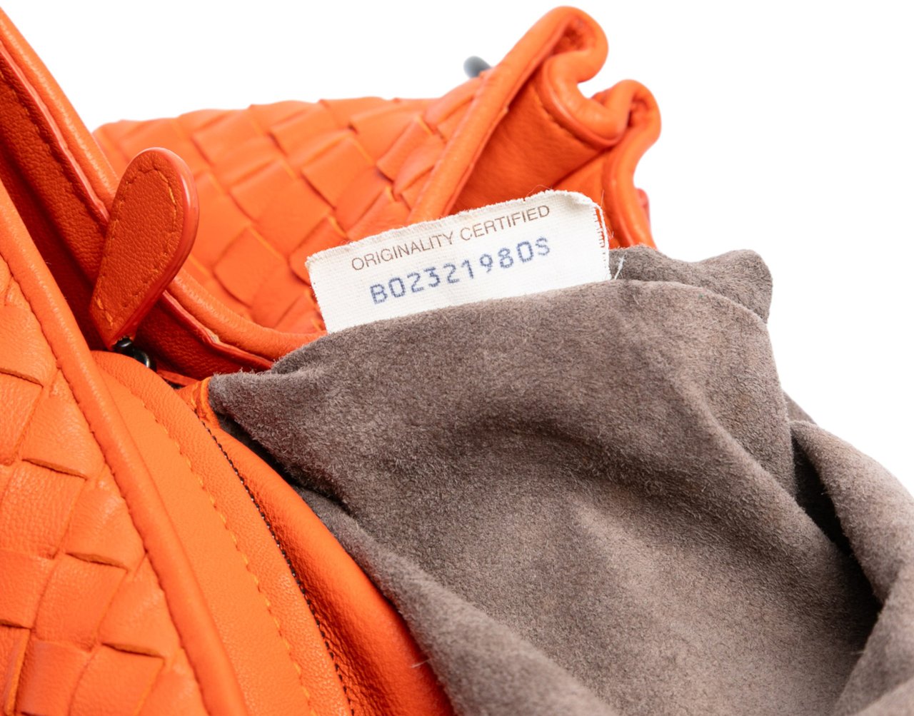 Bottega Veneta Nappa Intrecciato Parachute Tote Oranje