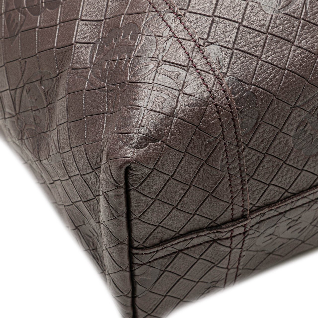 Bottega Veneta Leather Intrecciomirage Butterfly Tote Bruin