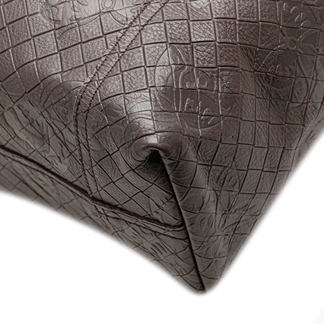 Bottega Veneta Leather Intrecciomirage Butterfly Tote Bruin