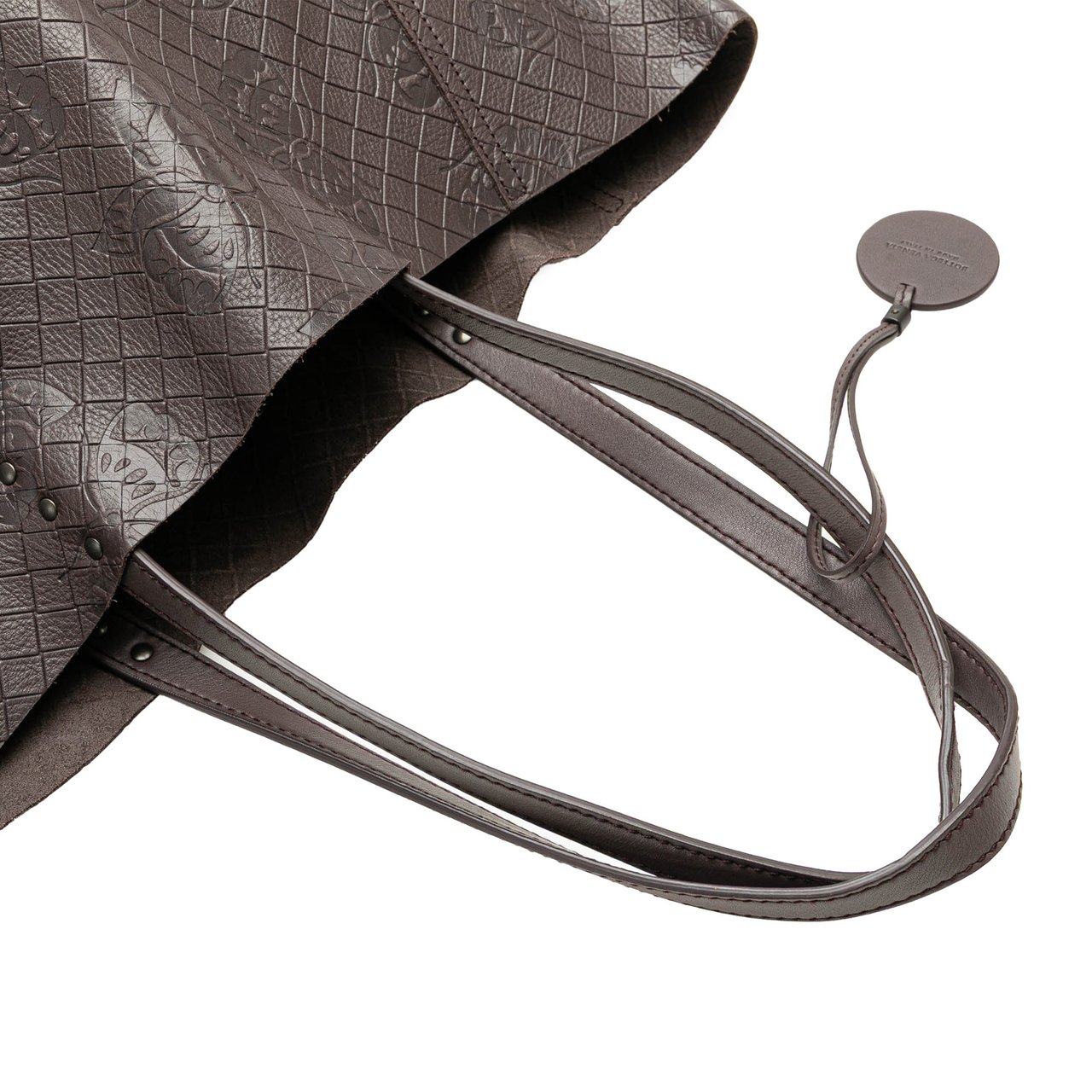 Bottega Veneta Leather Intrecciomirage Butterfly Tote Bruin