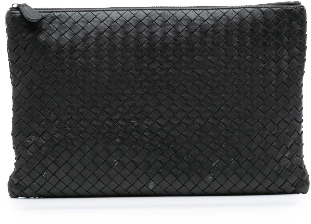 Bottega Veneta Nappa Intrecciato Clutch Zwart