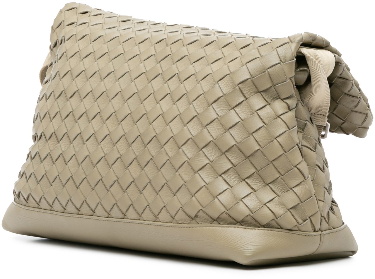 Bottega Veneta Nappa Intrecciato Fold Over Crossbody Bruin