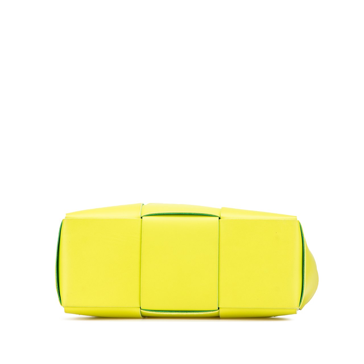 Bottega Veneta Small Nappa Maxi Intrecciato Arco Tote Geel