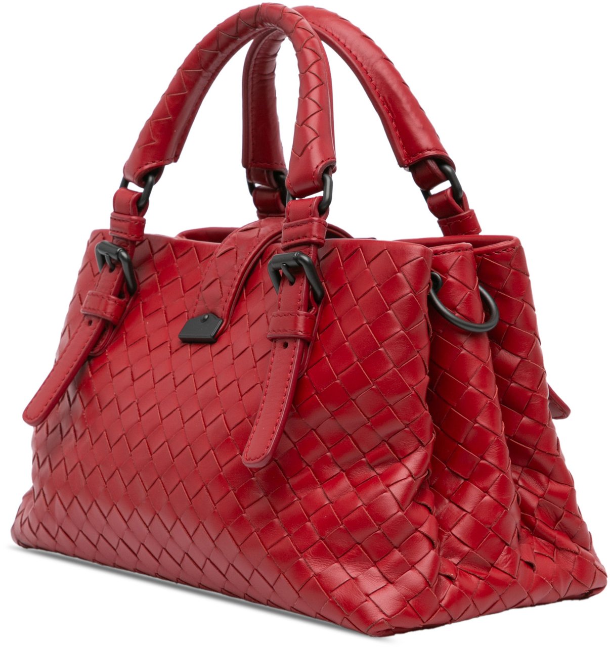 Bottega Veneta Mini Nappa Intrecciato Roma Satchel Rood