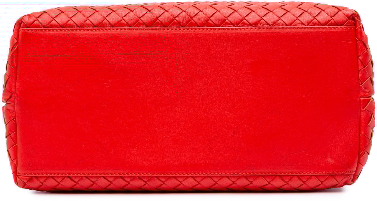Bottega Veneta Nappa Intrecciato Satchel Rood