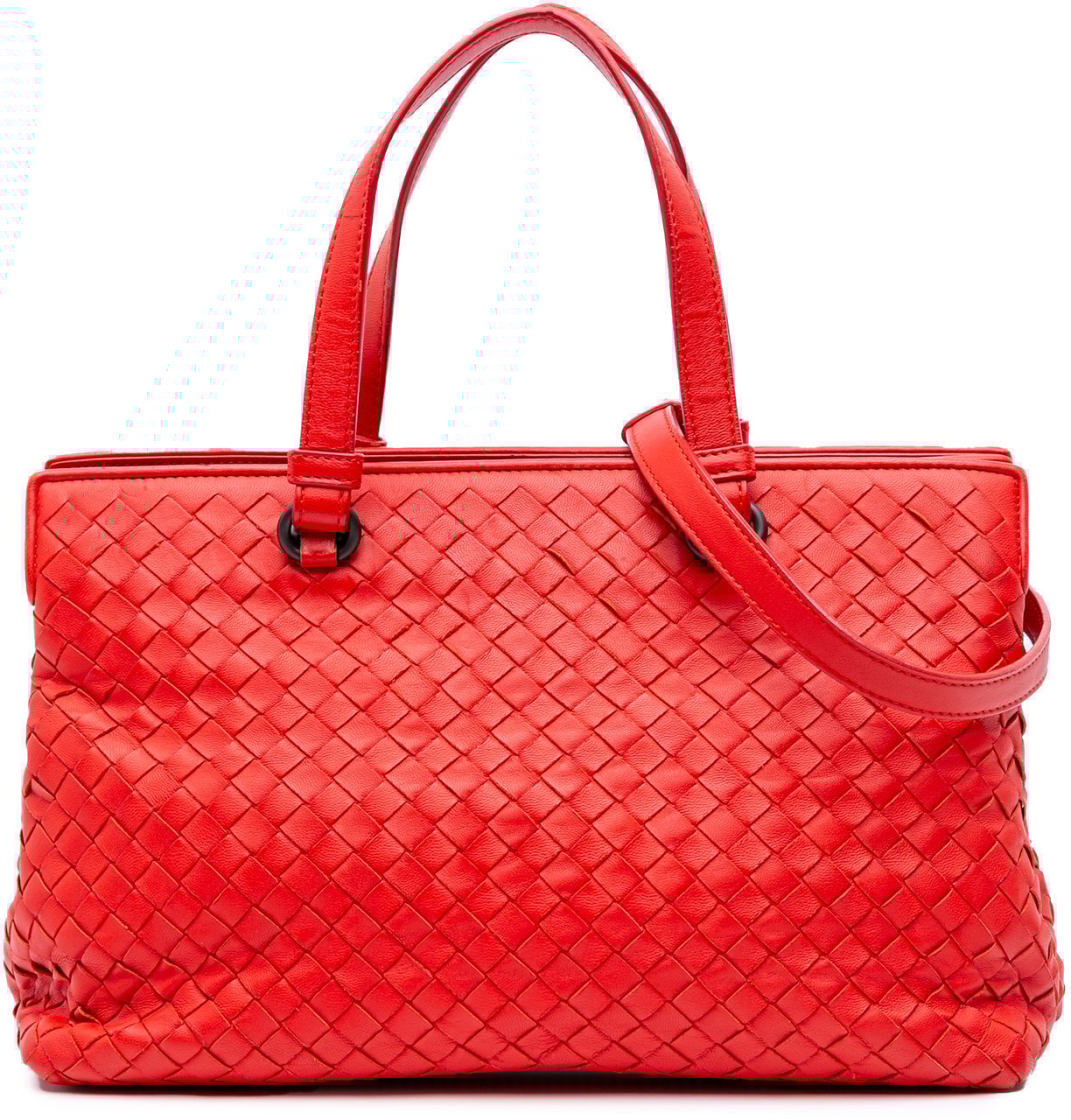 Bottega Veneta Nappa Intrecciato Satchel Rood