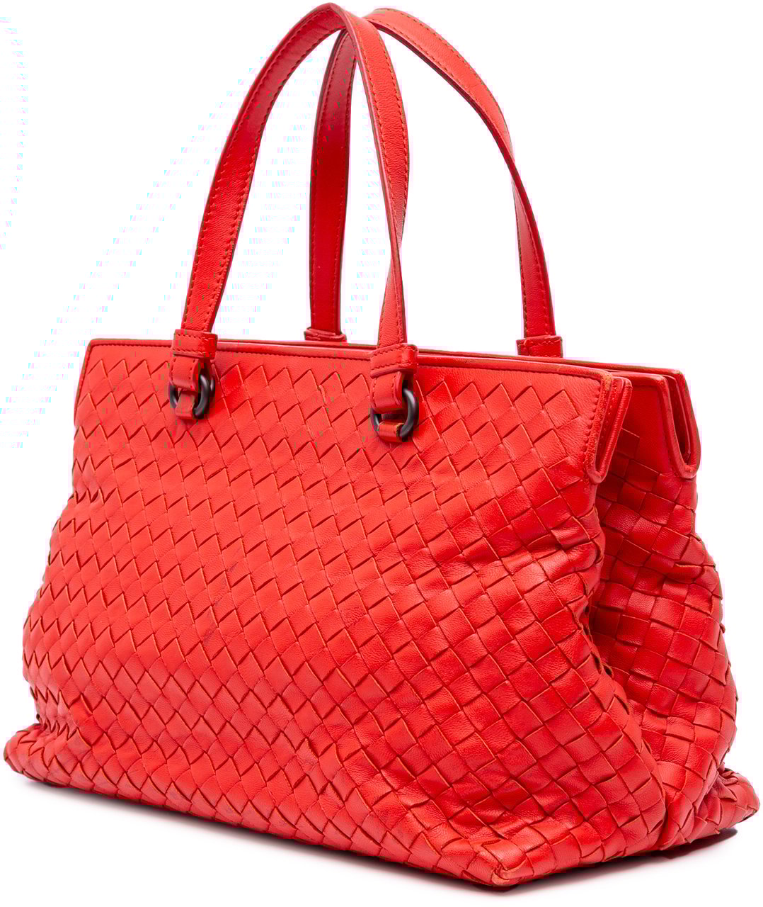 Bottega Veneta Nappa Intrecciato Satchel Rood