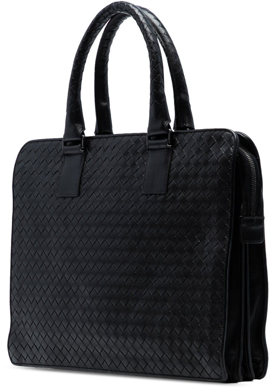 Bottega Veneta Nappa Intrecciato Business Bag Zwart