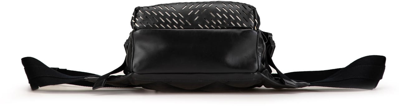 Bottega Veneta Perforated Leather Belt Bag Zwart