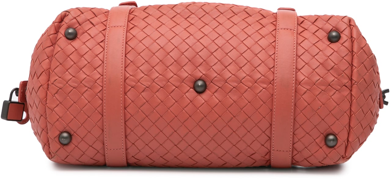 Bottega Veneta Nappa Intrecciato Montaigne Shoulder Bag Rood