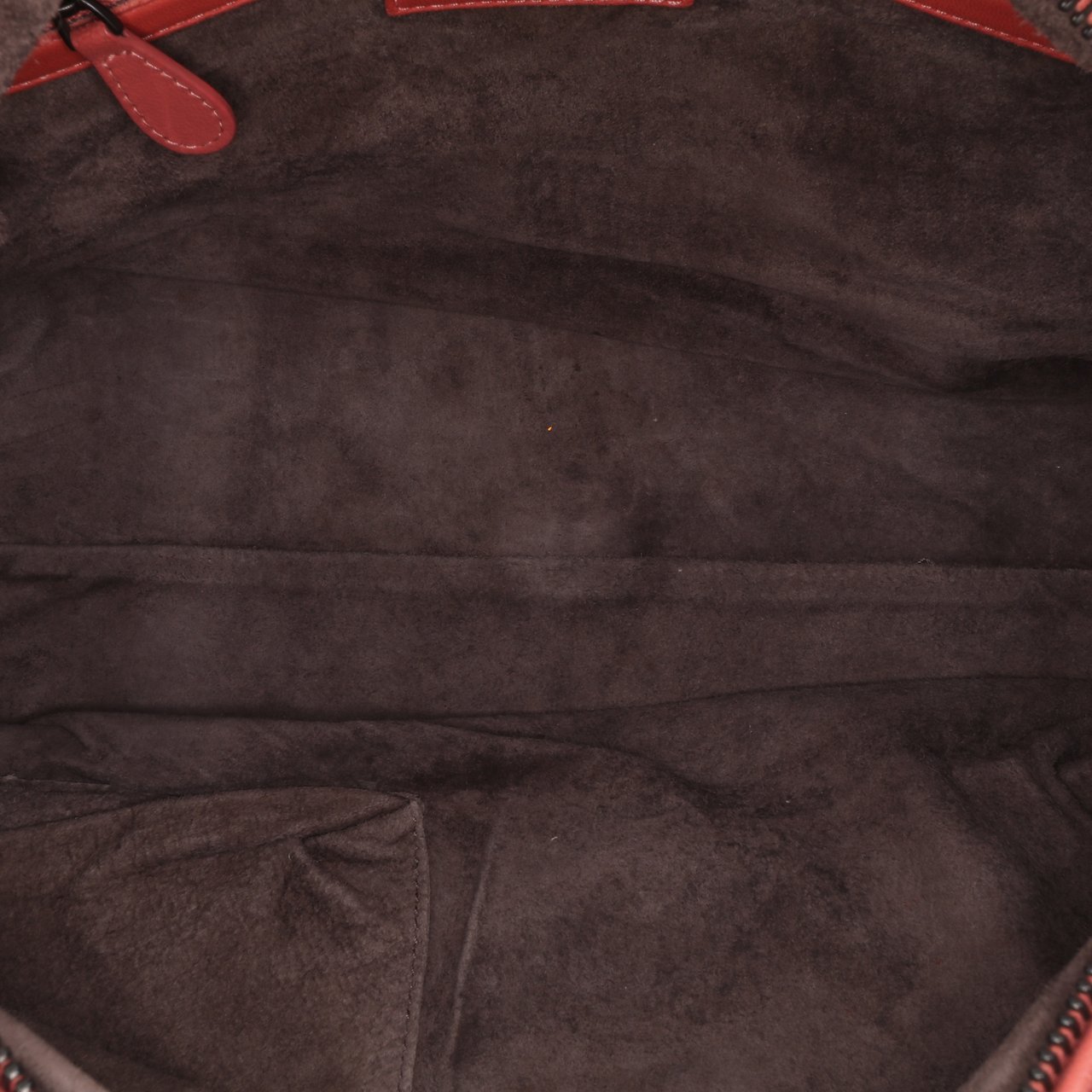 Bottega Veneta Nappa Intrecciato Montaigne Shoulder Bag Rood