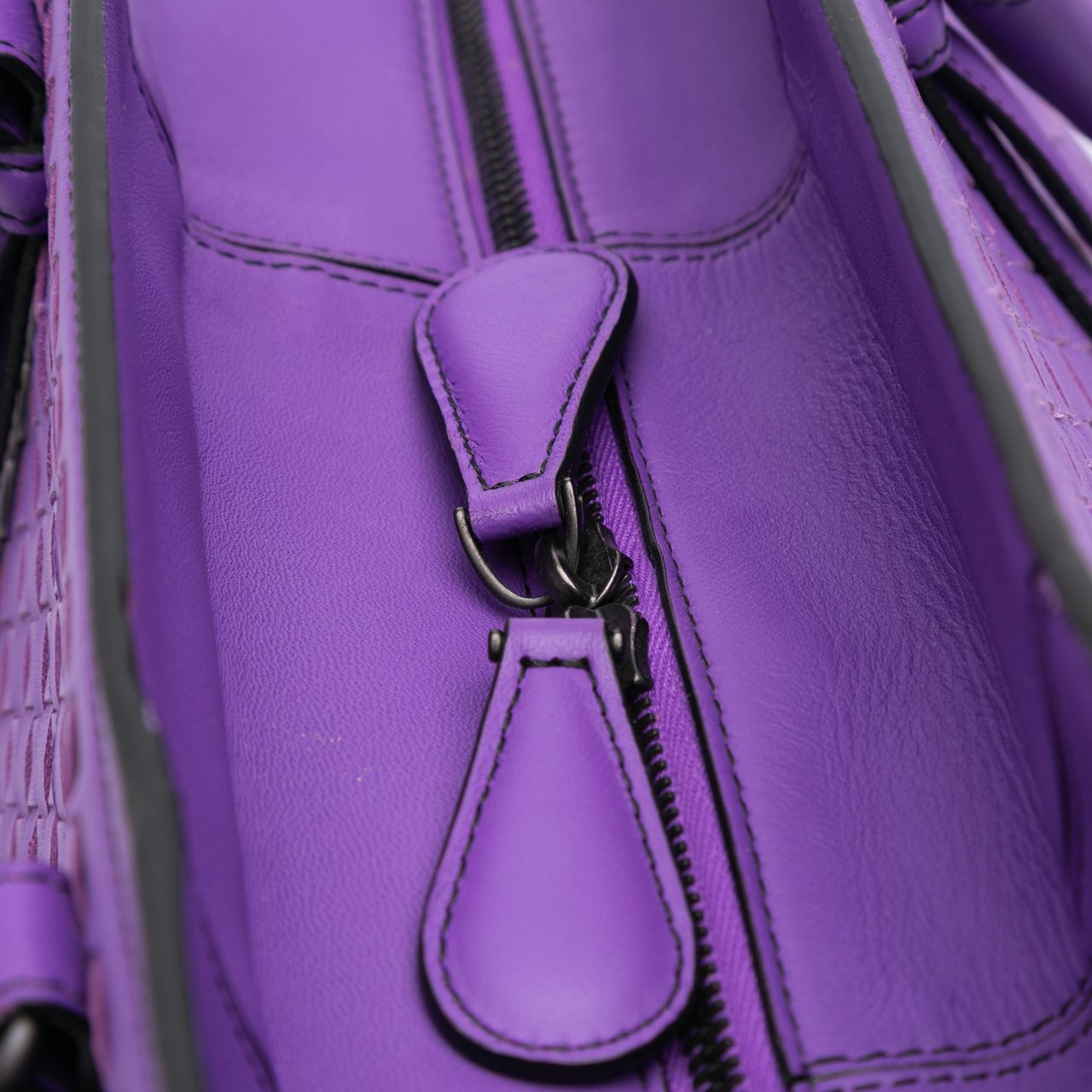 Bottega Veneta Small Nappa Intrecciato Monaco Satchel Paars