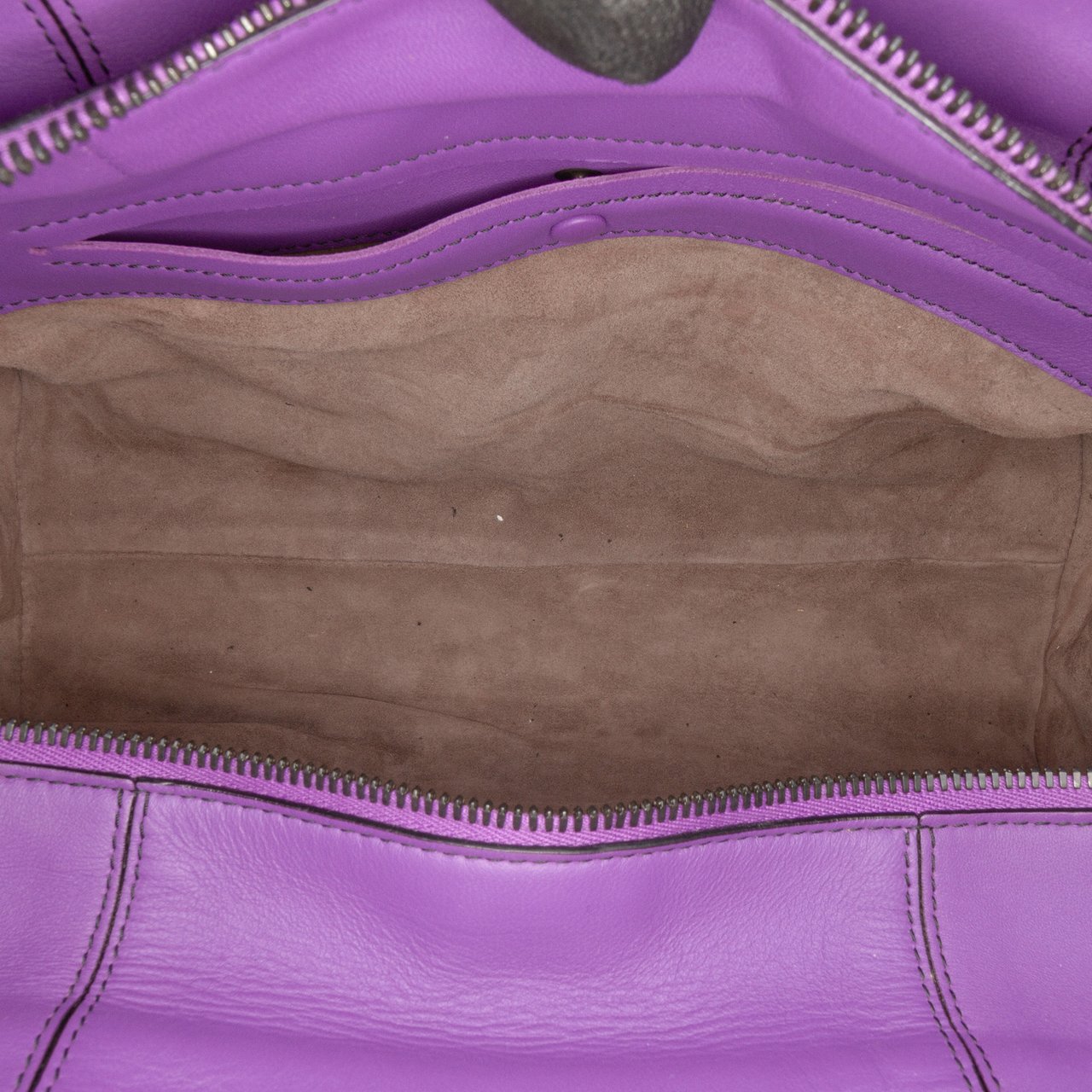 Bottega Veneta Small Nappa Intrecciato Monaco Satchel Paars