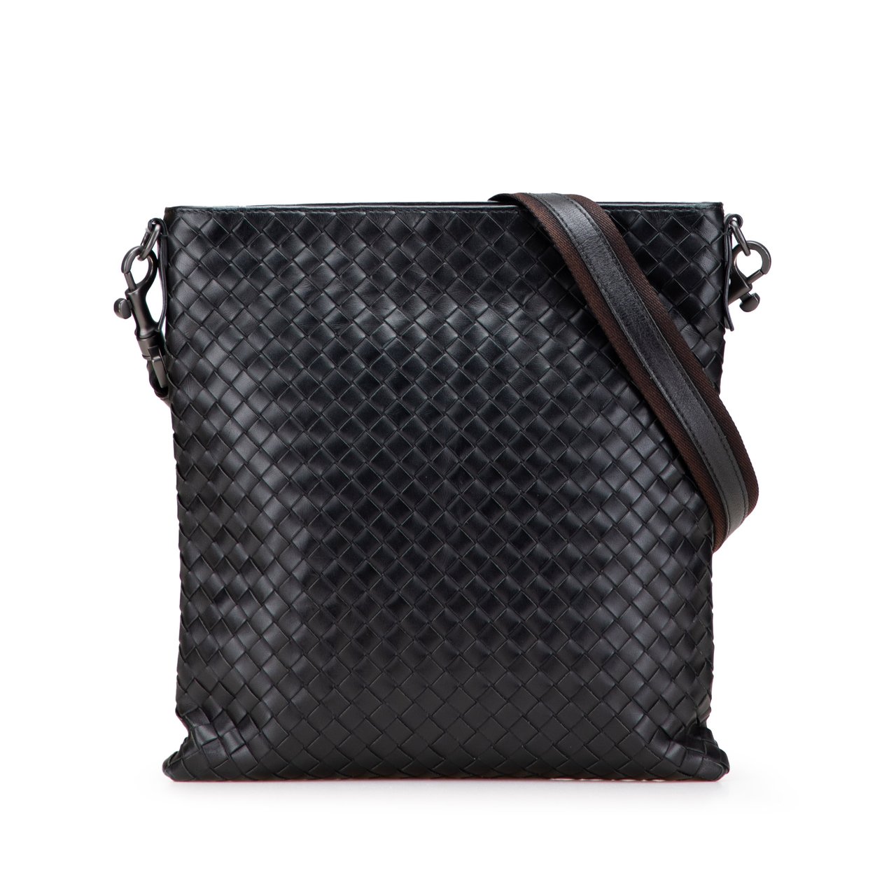 Bottega Veneta Nappa Intrecciato VN Crossbody Zwart