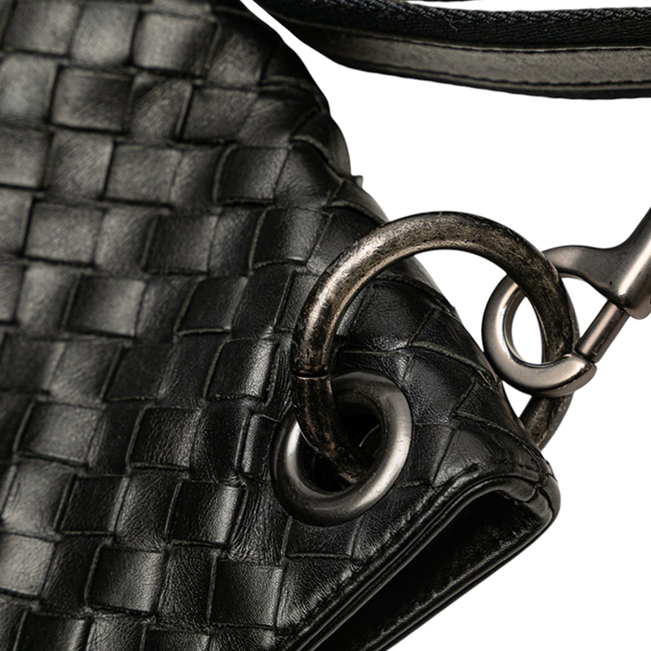 Bottega Veneta Nappa Intrecciato Crossbody Zwart