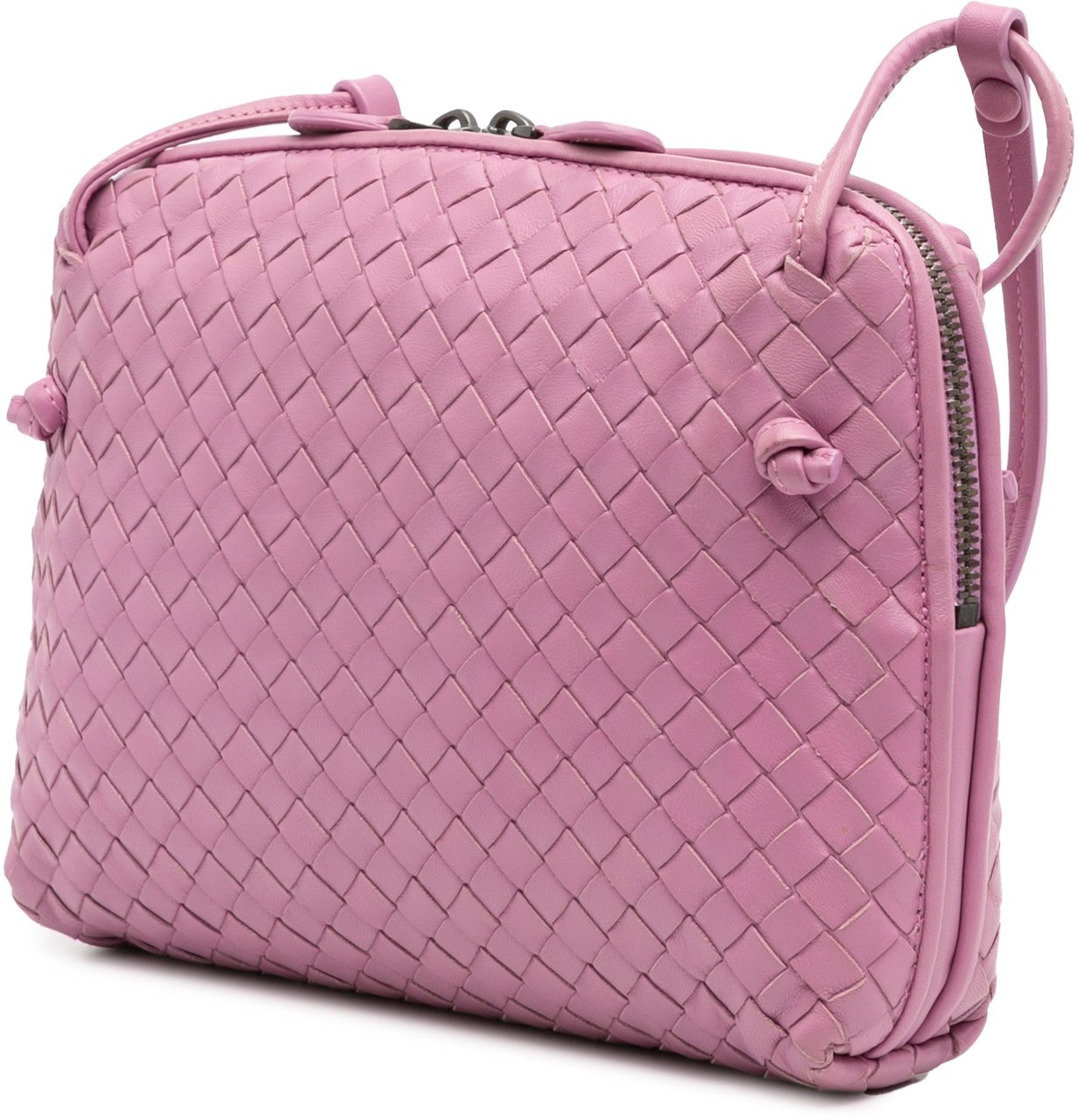 Bottega Veneta Nappa Intrecciato Nodini Crossbody Roze
