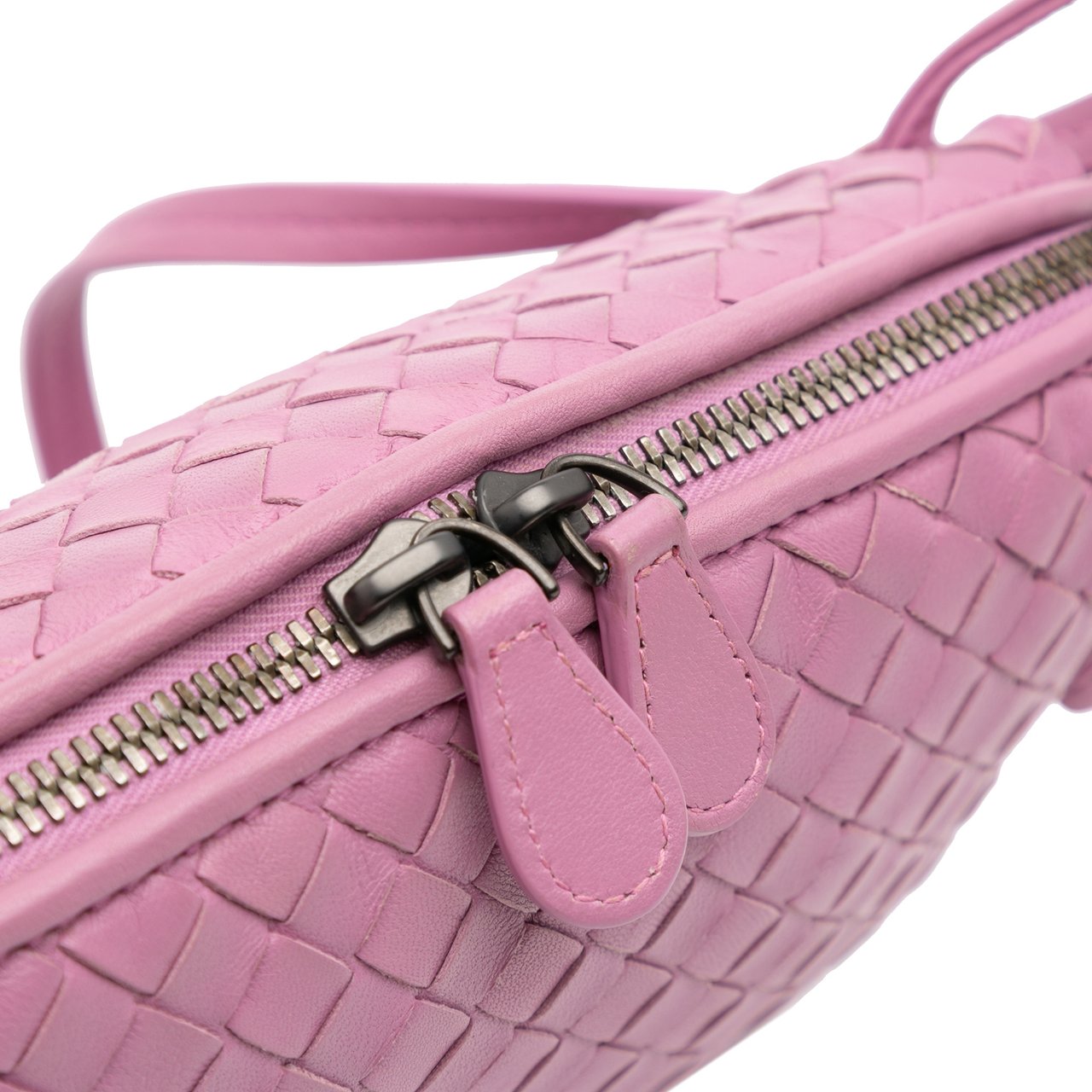 Bottega Veneta Nappa Intrecciato Nodini Crossbody Roze