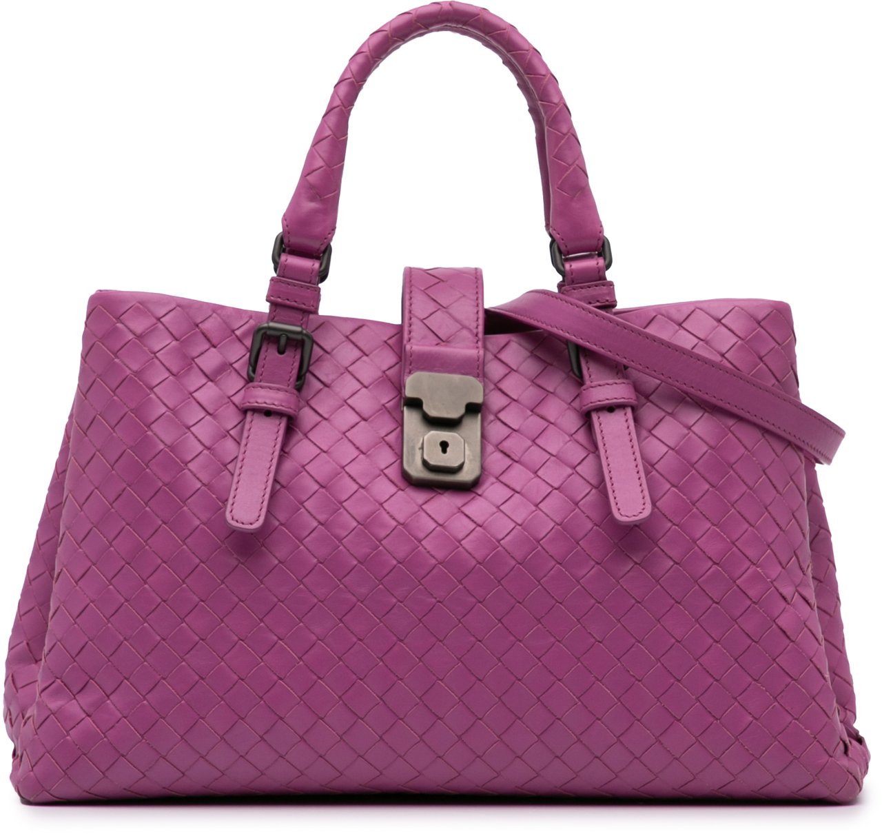 Bottega Veneta Medium Nappa Intrecciato Roma Tote Paars