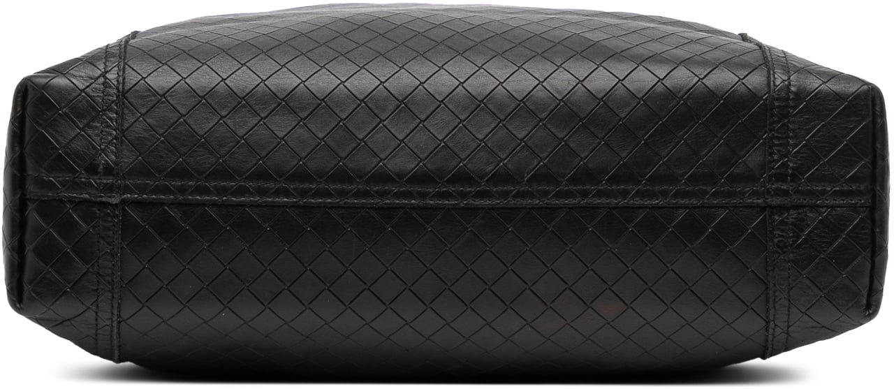 Bottega Veneta Leather Intrecciomirage Tote Zwart