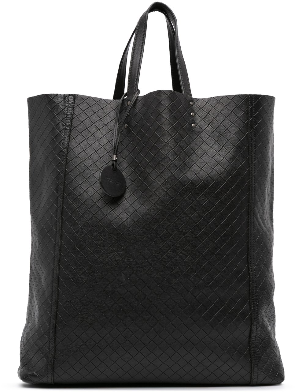Bottega Veneta Leather Intrecciomirage Tote Zwart