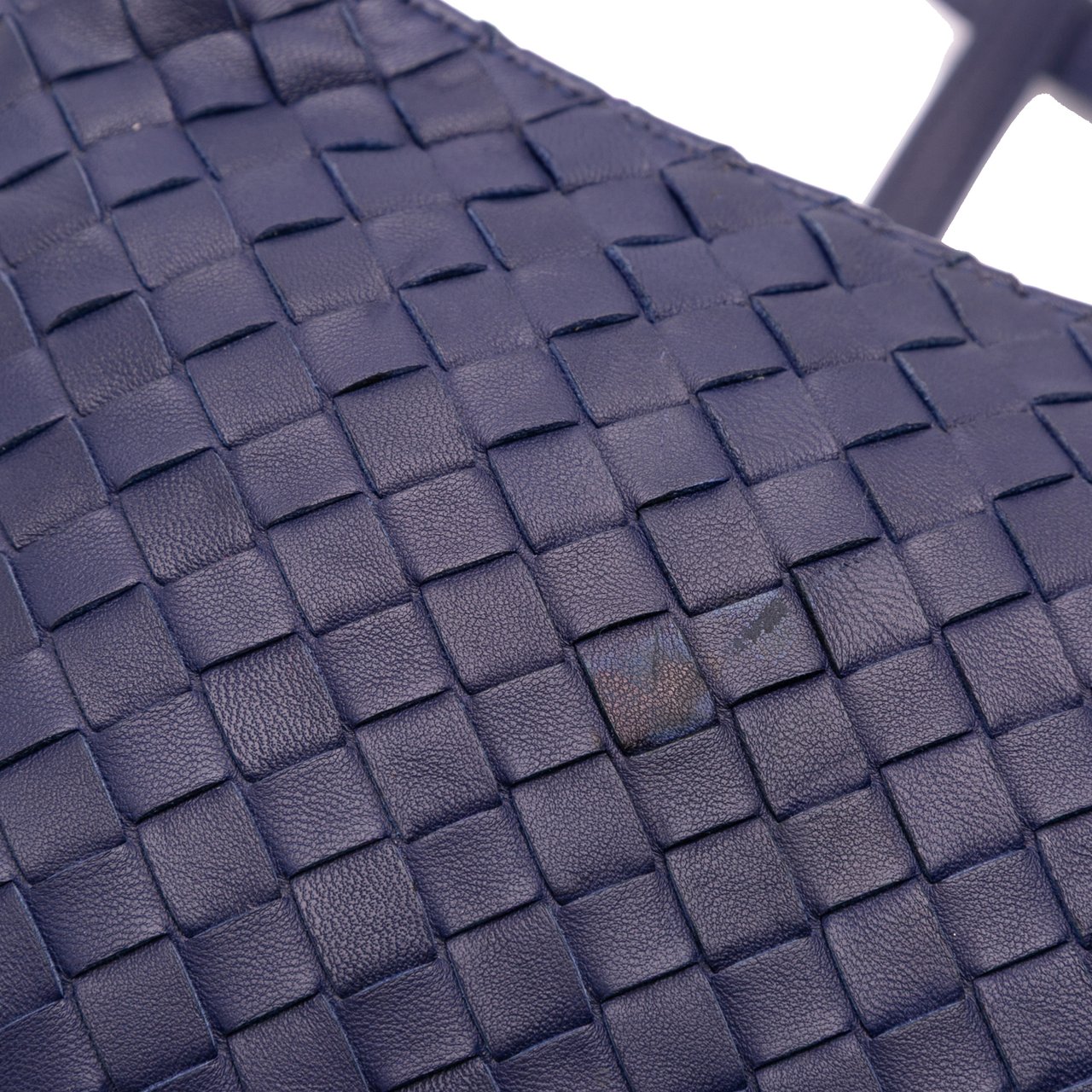 Bottega Veneta Nappa Intrecciato Crossbody Blauw