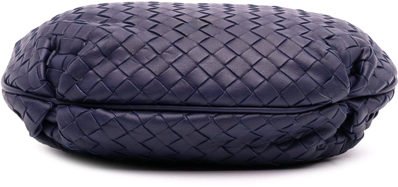 Bottega Veneta Nappa Intrecciato Crossbody Blauw