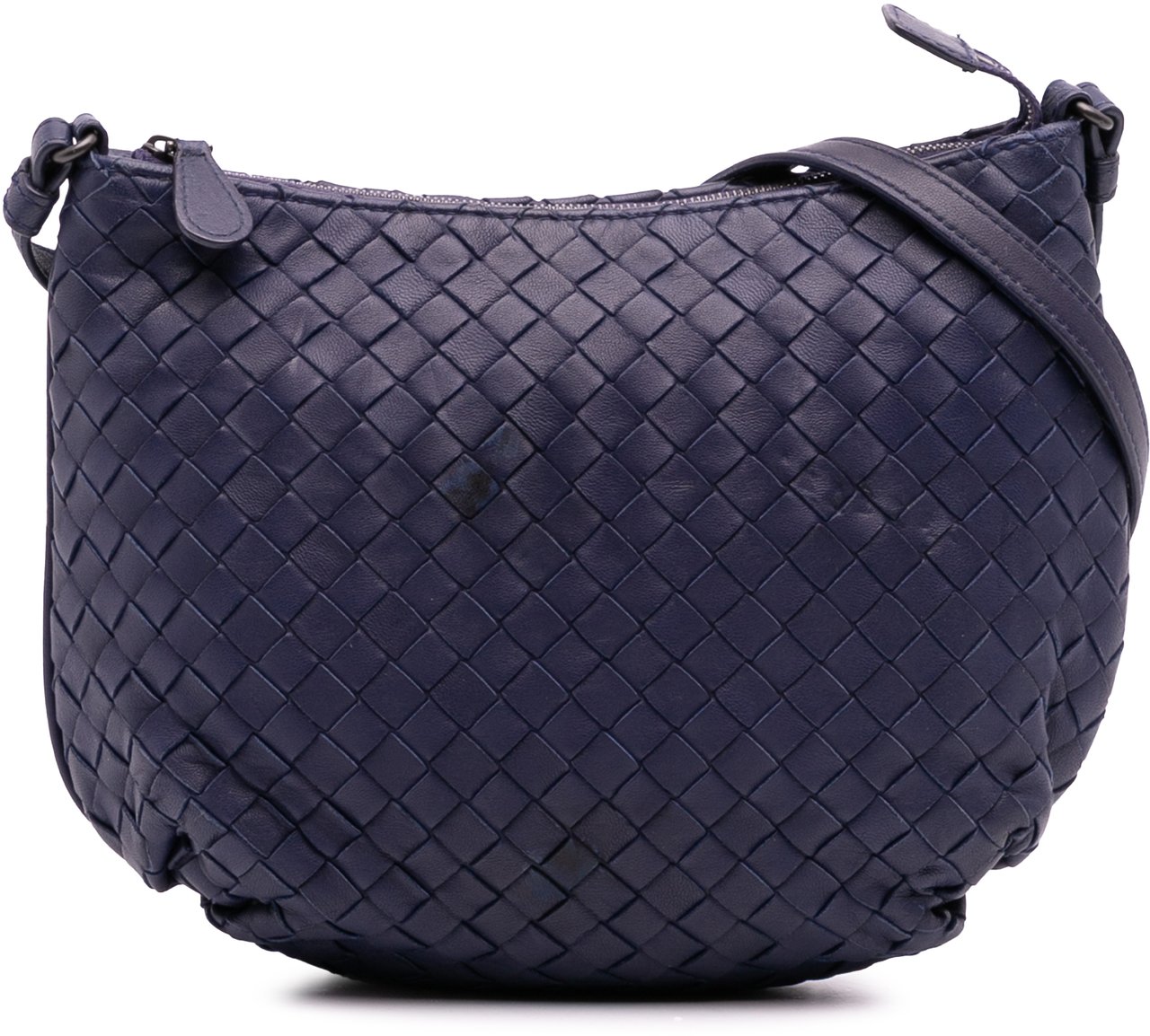 Bottega Veneta Nappa Intrecciato Crossbody Blauw