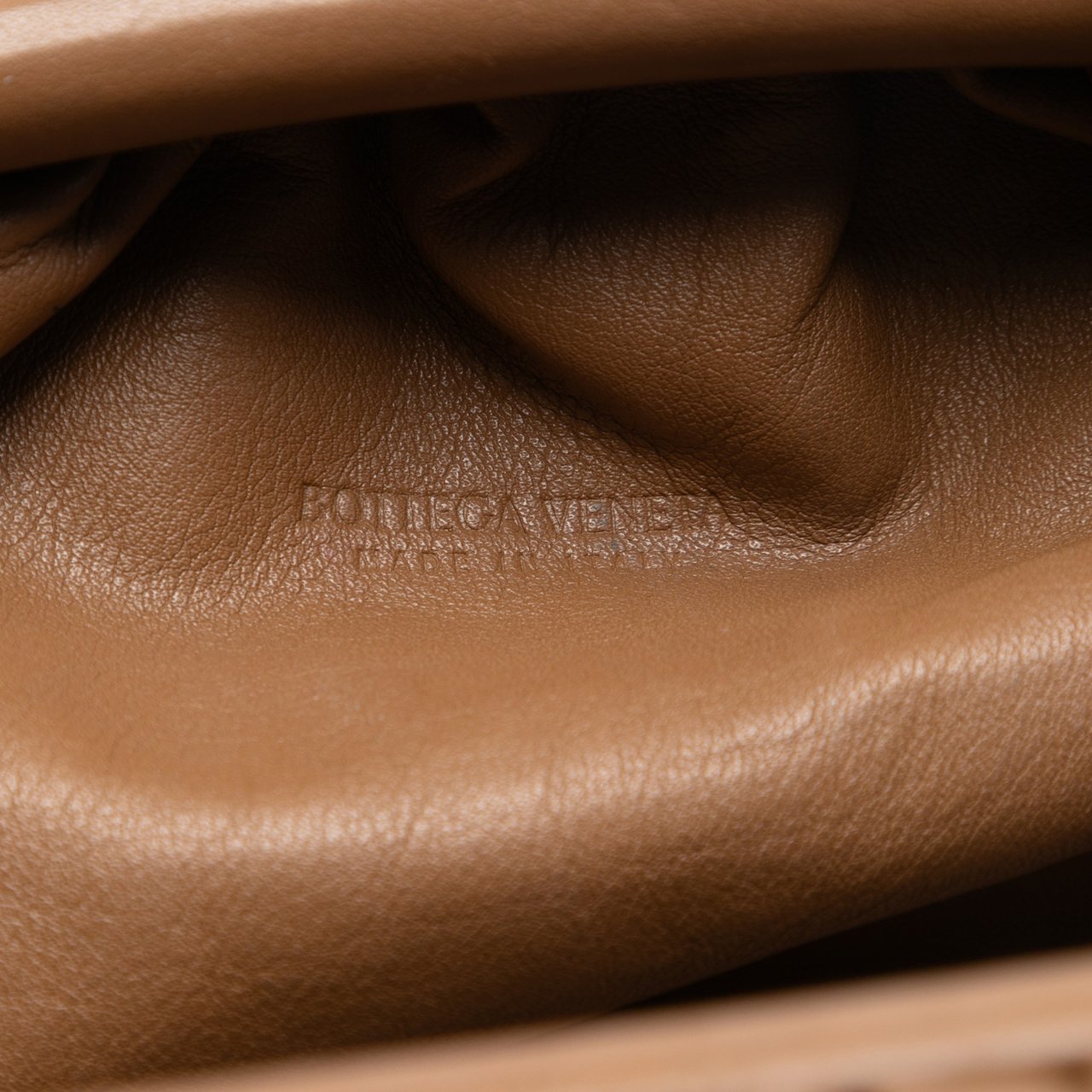 Bottega Veneta Lambskin The Mini Pouch Crossbody Bruin