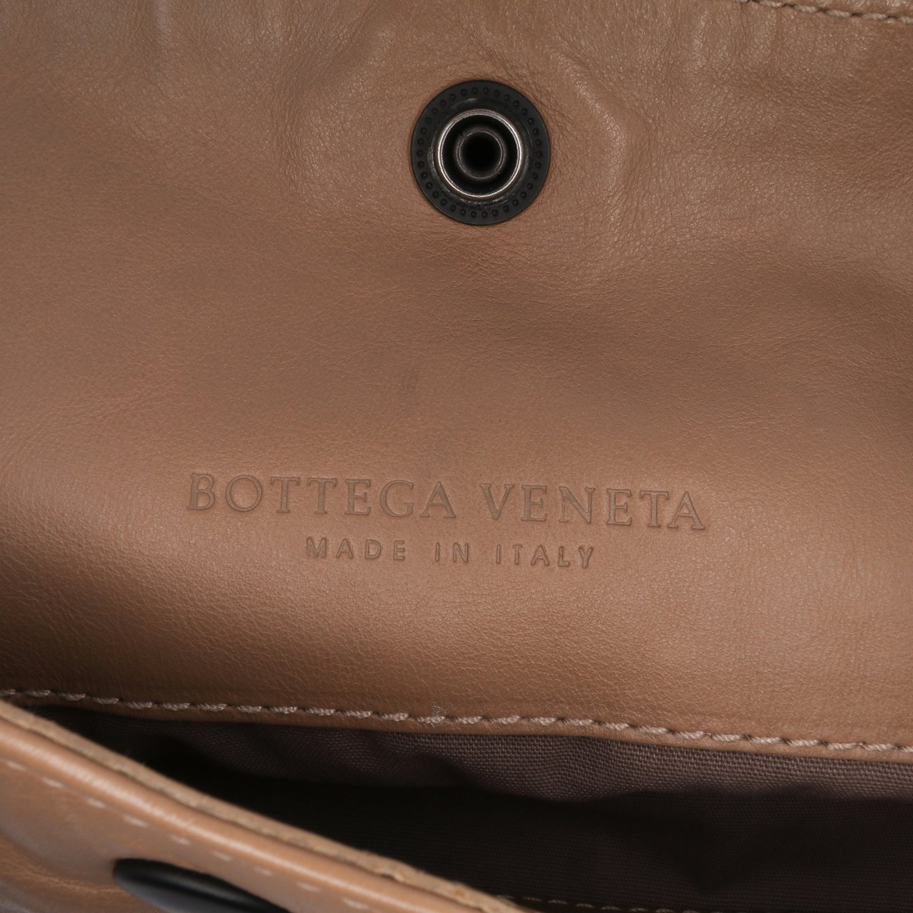 Bottega Veneta Intrecciomirage Trimmed Leather Crossbody Bruin