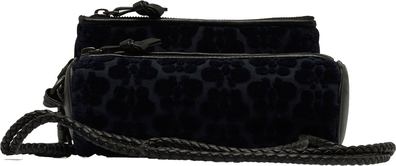 Bottega Veneta Multi-Pouch Butterfly Velvet Crossbody Blauw