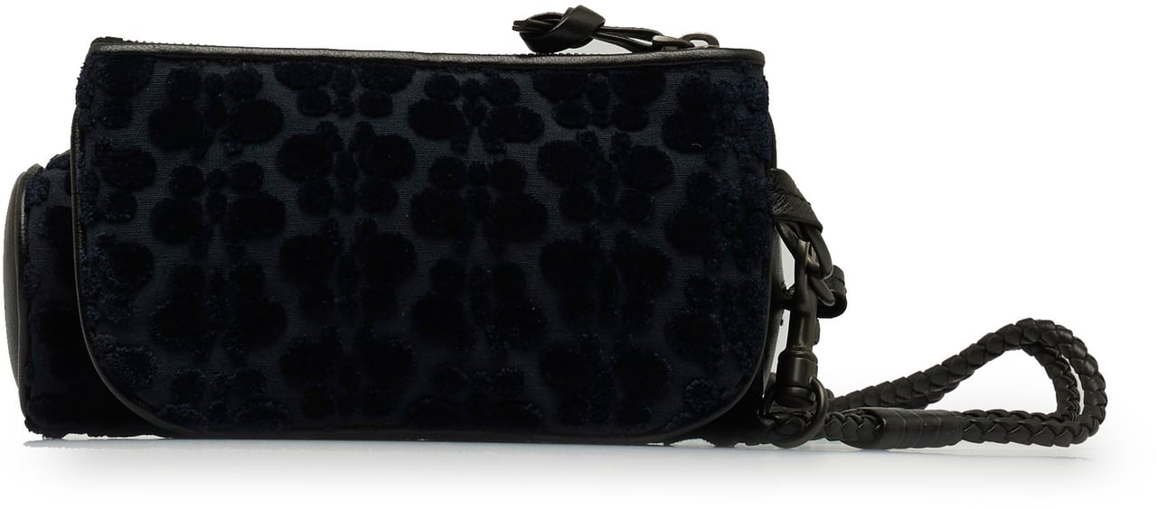Bottega Veneta Multi-Pouch Butterfly Velvet Crossbody Blauw