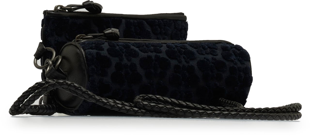 Bottega Veneta Multi-Pouch Butterfly Velvet Crossbody Blauw