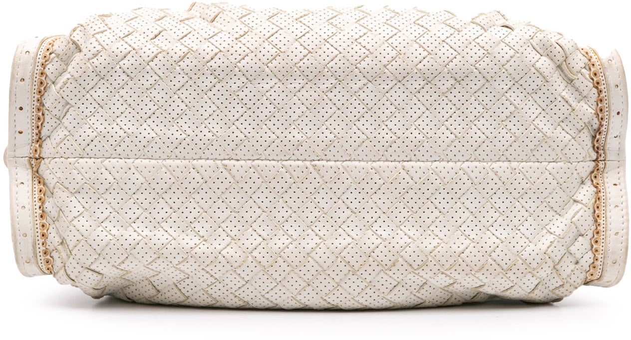 Bottega Veneta Woven Perforated Leather Shoulder Bag Wit
