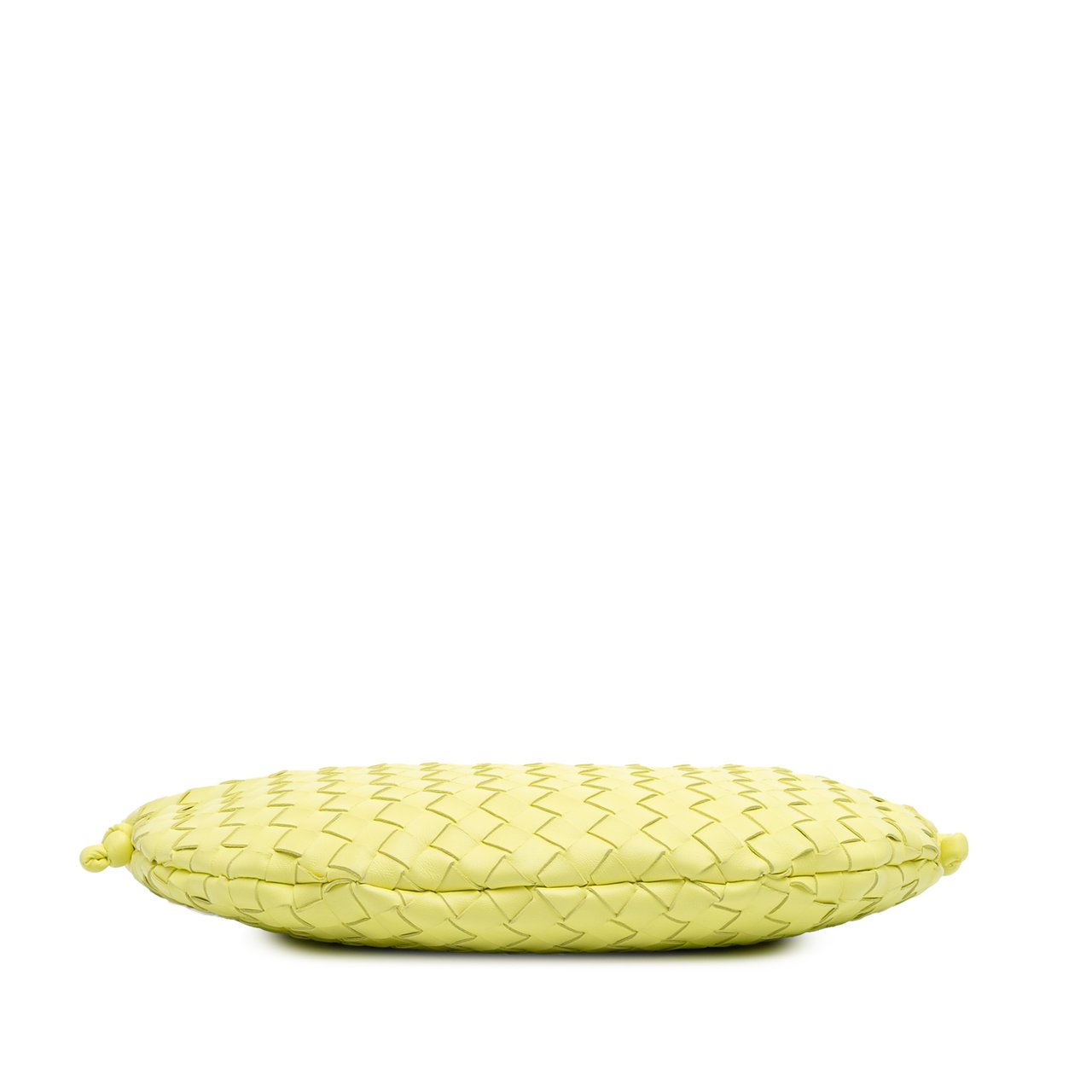 Bottega Veneta Medium Lambskin Intrecciato Turn Pouch Geel