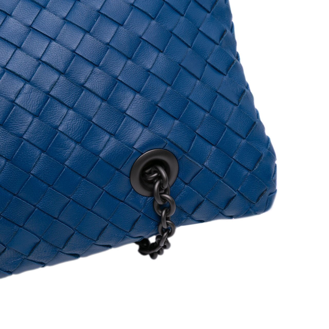 Bottega Veneta Nappa Intrecciato Duo Shoulder Bag Blauw