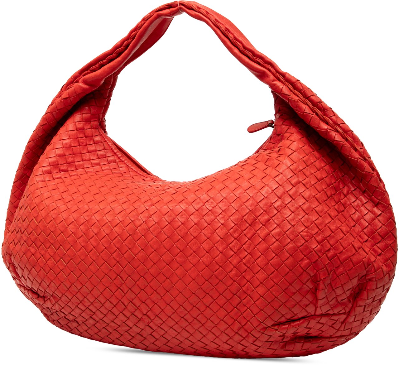Bottega Veneta Large Nappa Intrecciato Belly Hobo Rood