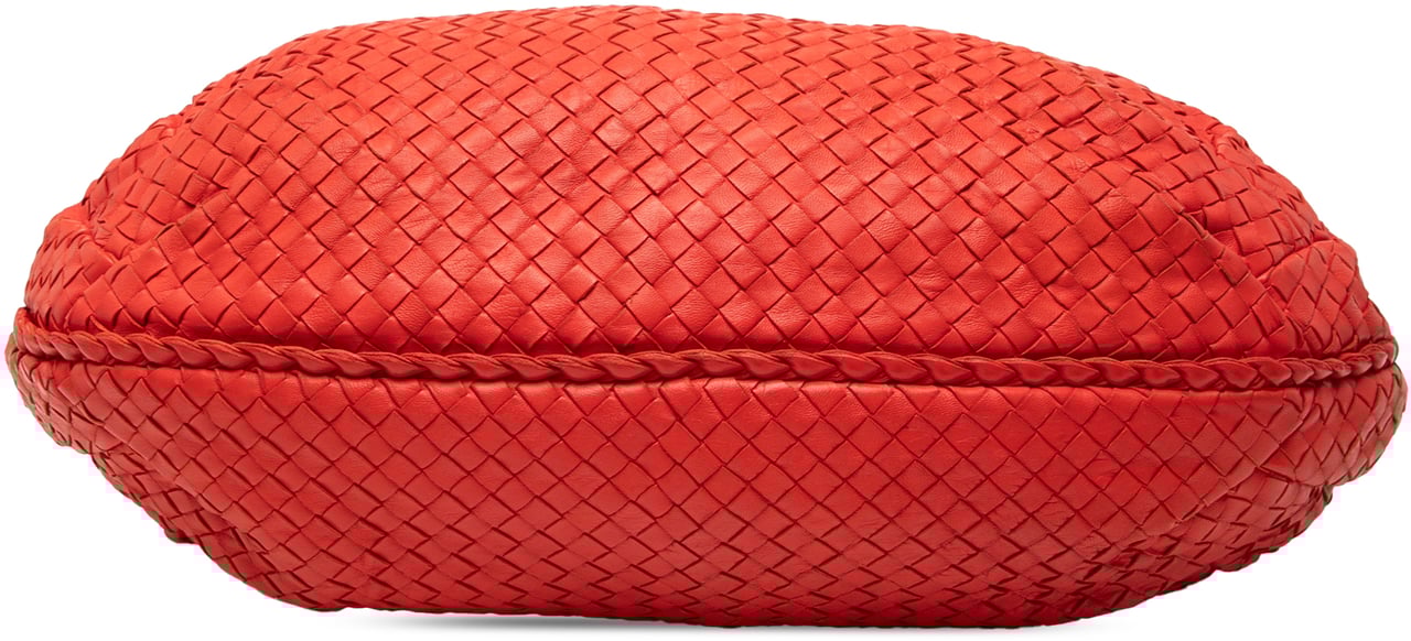 Bottega Veneta Large Nappa Intrecciato Belly Hobo Rood