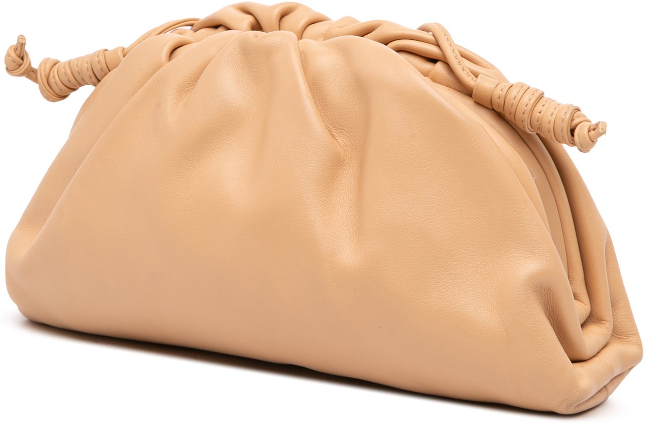 Bottega Veneta Lambskin The Mini Pouch Crossbody Bruin