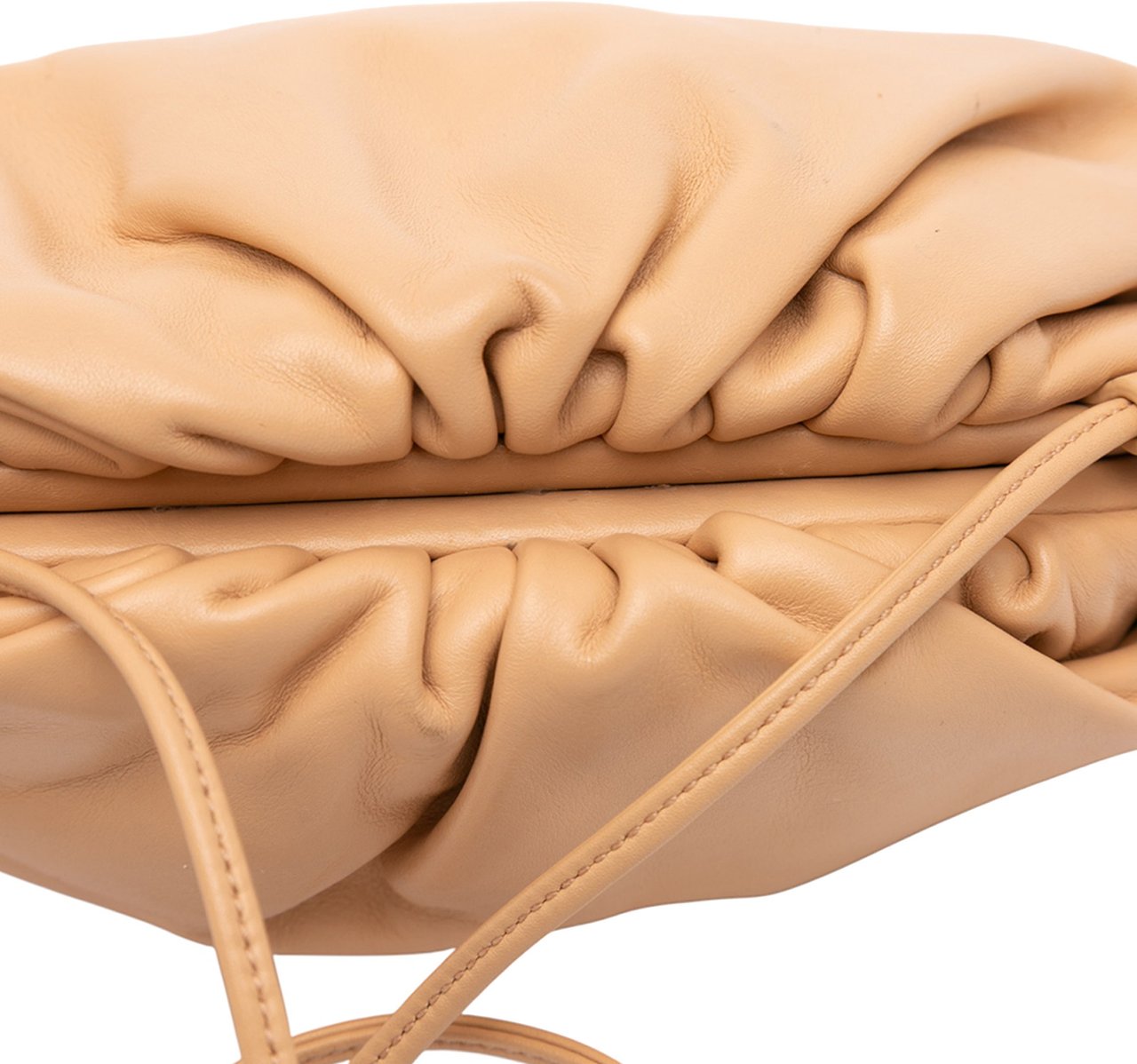 Bottega Veneta Lambskin The Mini Pouch Crossbody Bruin