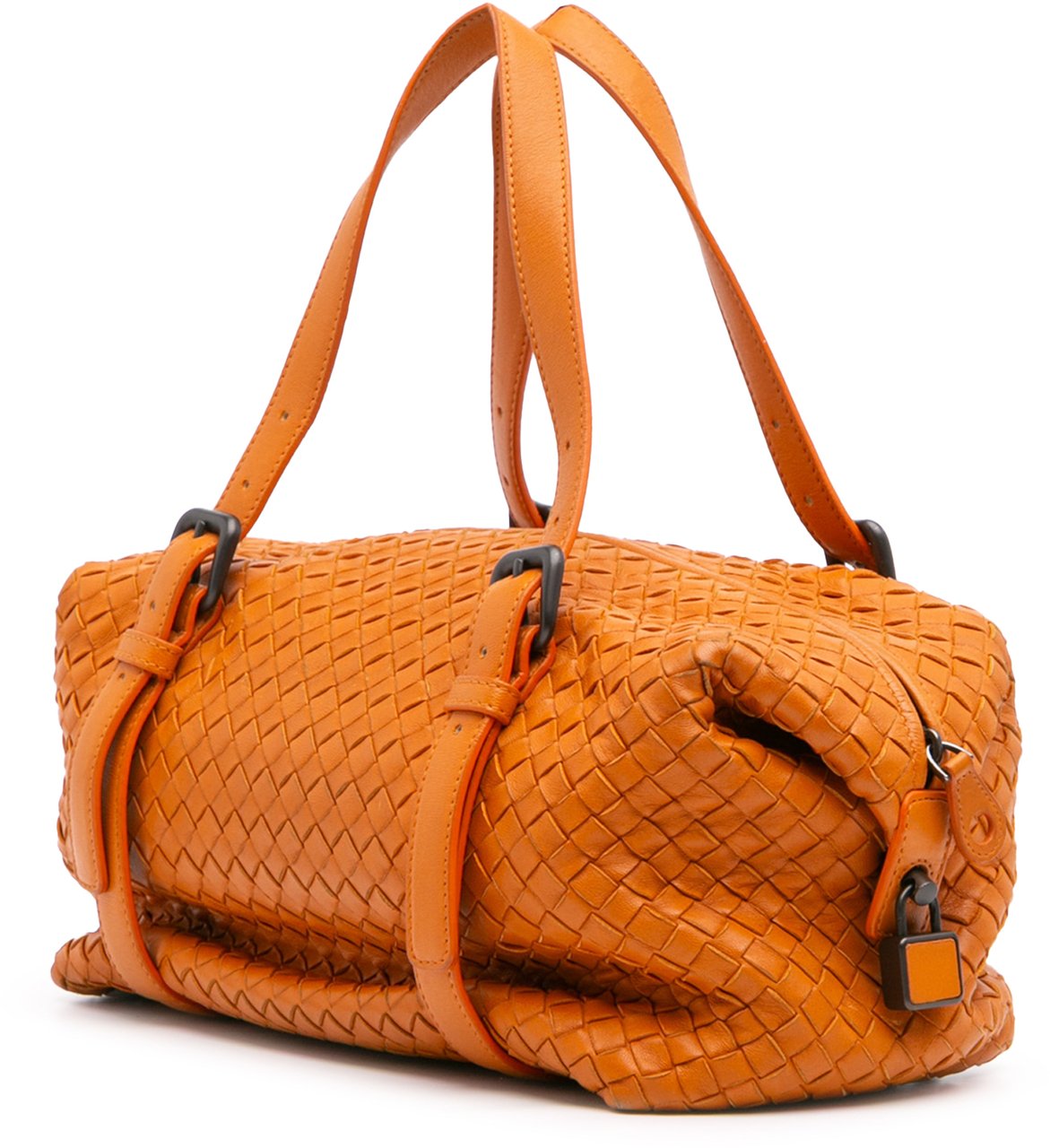 Bottega Veneta Nappa Intrecciato Montaigne Shoulder Bag Oranje