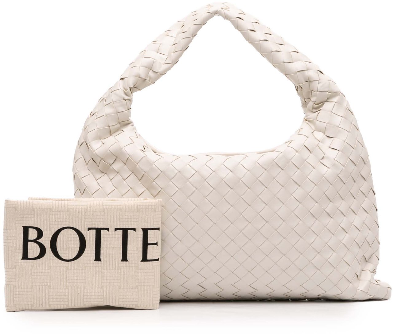 Bottega Veneta Small Calfskin Intrecciato Hop Hobo Wit