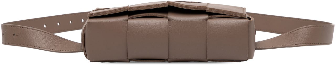 Bottega Veneta Mini Nappa Intrecciato Cassette Belt Bag Bruin