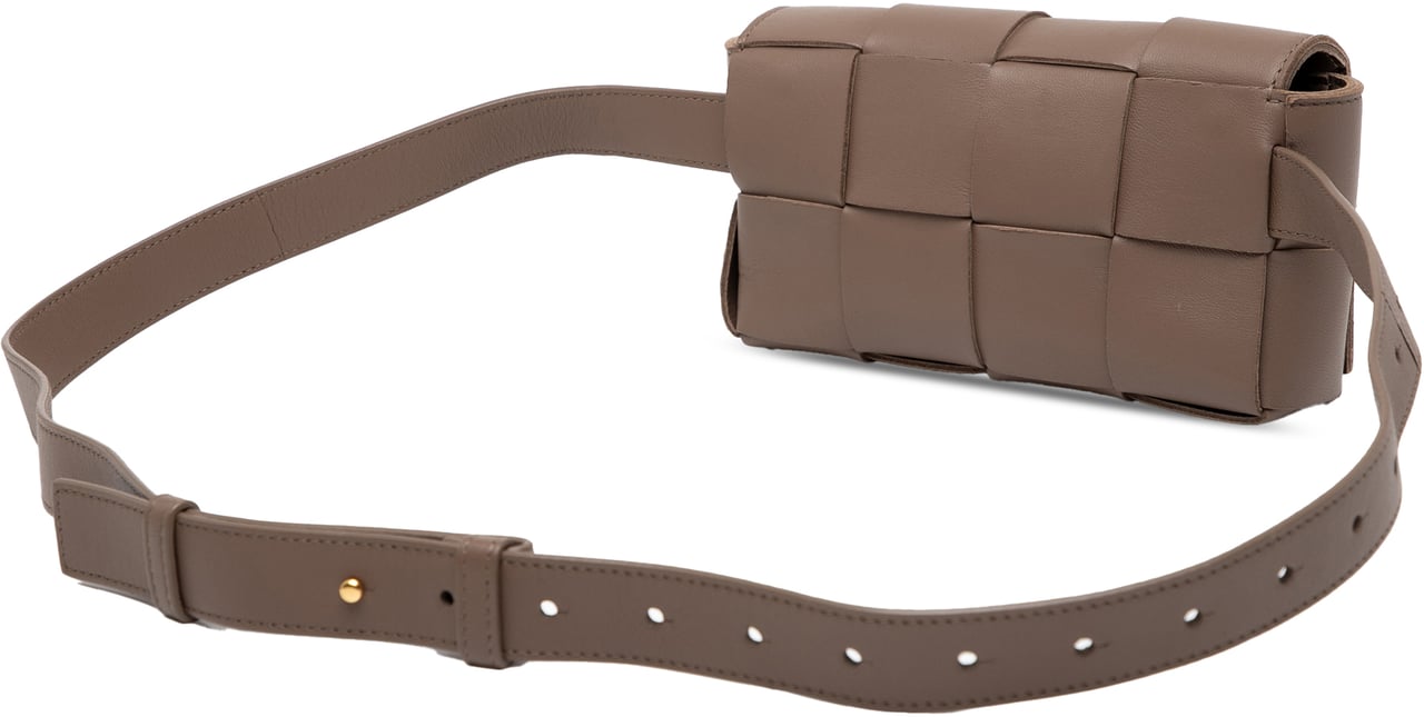 Bottega Veneta Mini Nappa Intrecciato Cassette Belt Bag Bruin