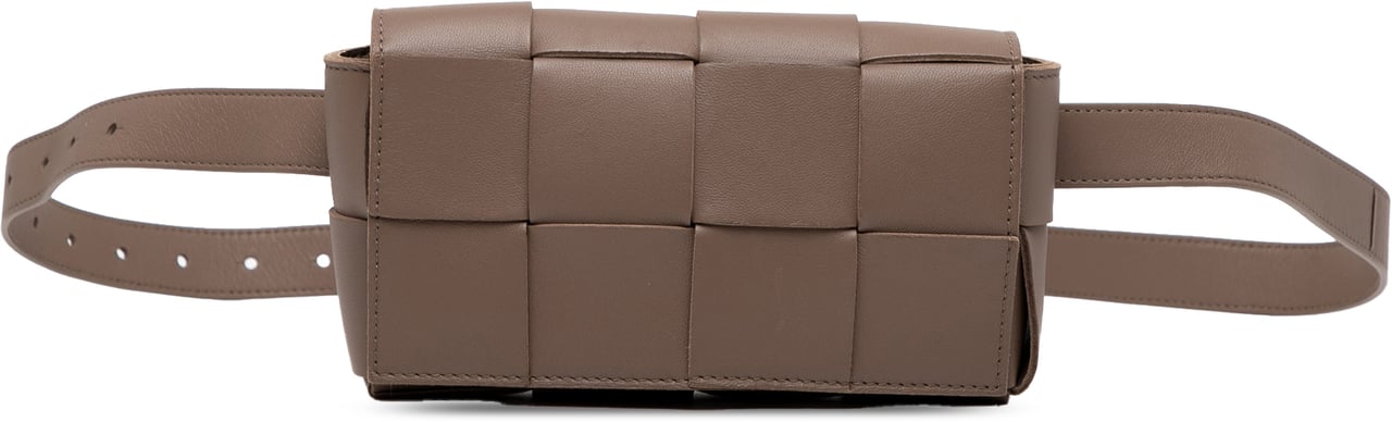 Bottega Veneta Mini Nappa Intrecciato Cassette Belt Bag Bruin