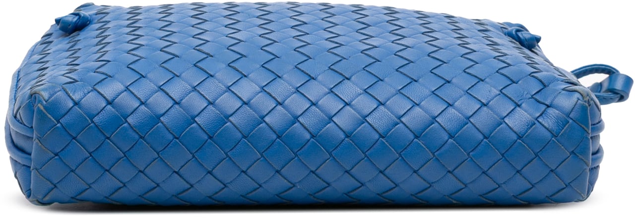 Bottega Veneta Nappa Intrecciato Nodini Crossbody Blauw