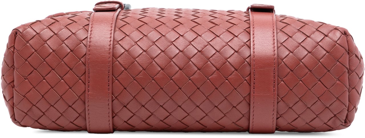 Bottega Veneta Nappa Intrecciato Flap Satchel Oranje