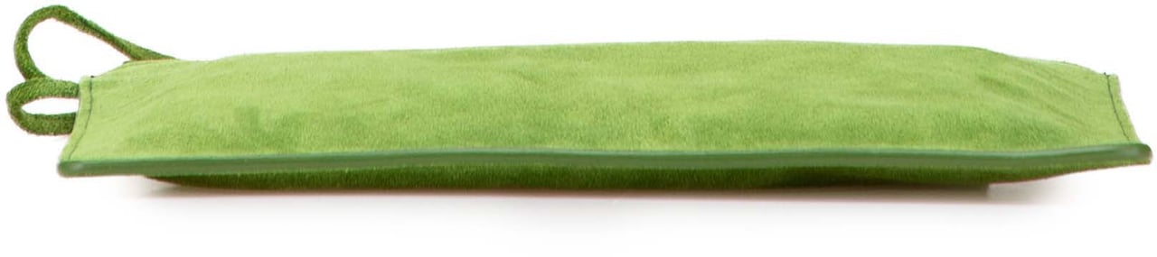 Bottega Veneta Suede Clutch Groen