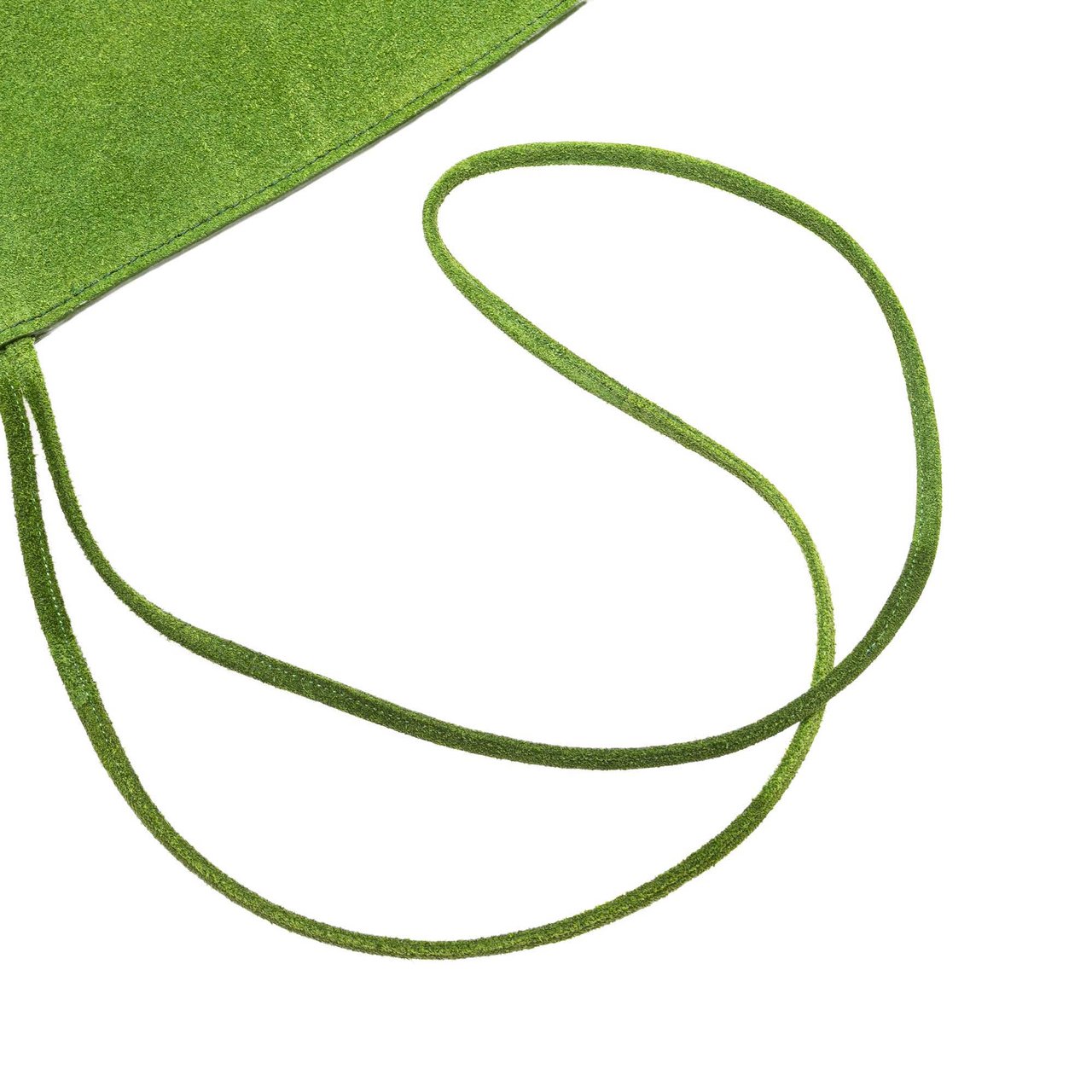 Bottega Veneta Suede Clutch Groen